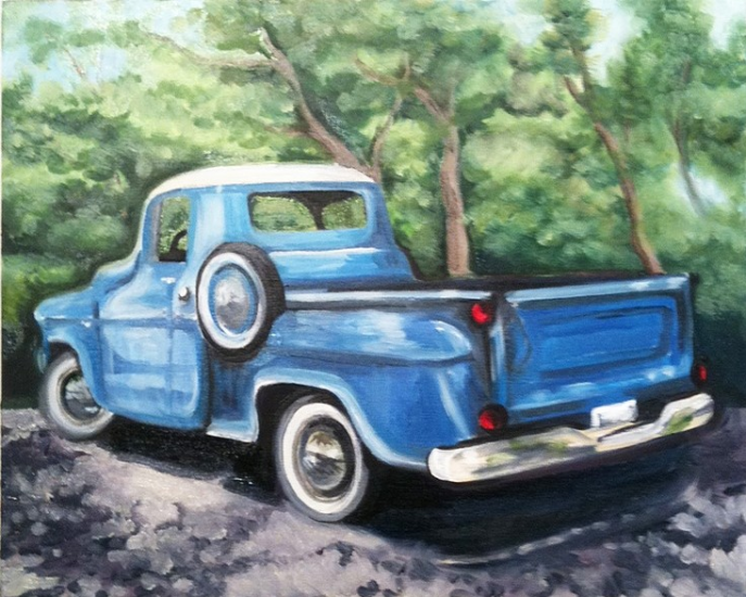 Blue Chevy Truck: Shinnecock Canal