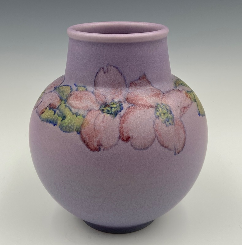Double Vellum lavender background Bankers Life vase